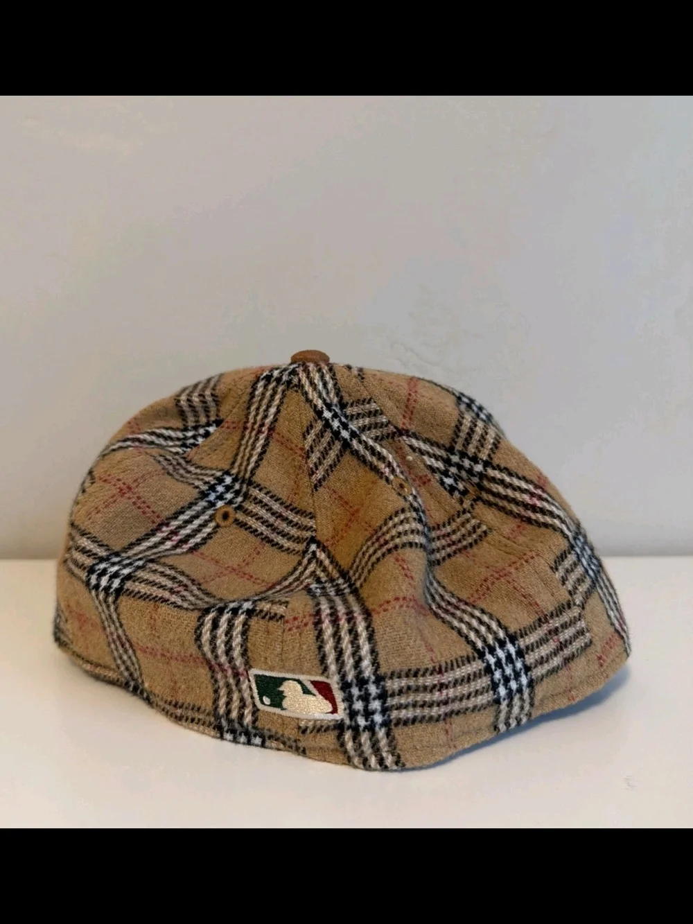 New Era 59FIFTY Boston Red Sox Plaid Tan Brown Green Fitted Hat Cap Size 7 1/4